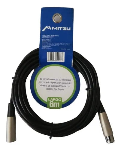 Cable XLR a XLR Mitzu 6m 11-6260